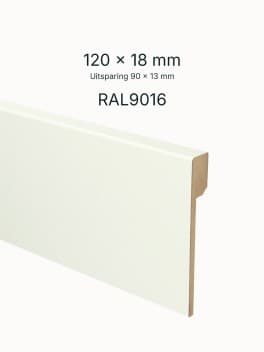 Renovatieplint Blok RAL9016 120x18mm