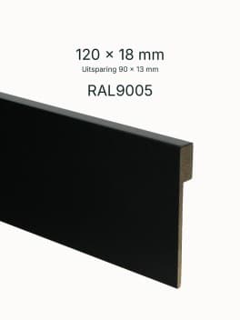Renovatieplint Blok RAL9005 120x18mm