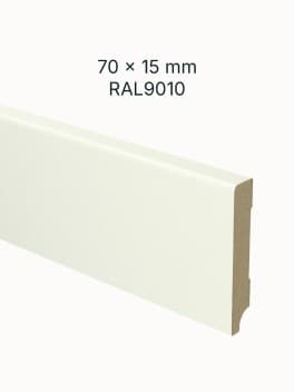 MDF Plint Blok RAL9010 70x15mm