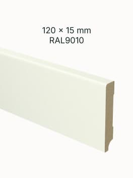 MDF Plint Blok RAL9010 120x15mm