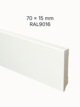 MDF Plint Blok RAL9016 70x15mm