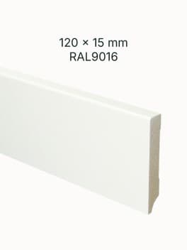 MDF Plint Blok RAL9016 120x15mm